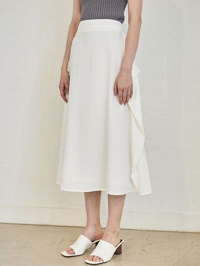 ourcomos Drapping Pocket Skirt