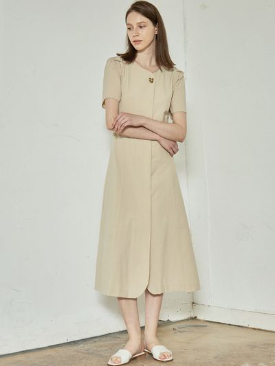 ourcomos Jacket Shirring Dress