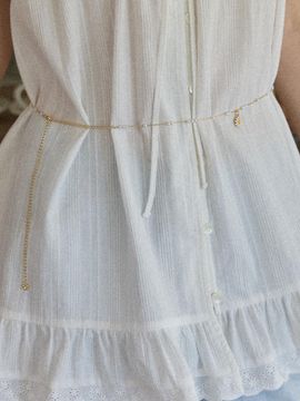 ourhope Daisy Pearl Chain Belt [Gold]
