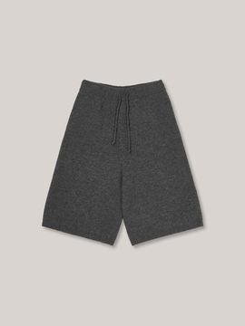 ourmur Whole Garment Wool Knit Shorts [Charcoal]
