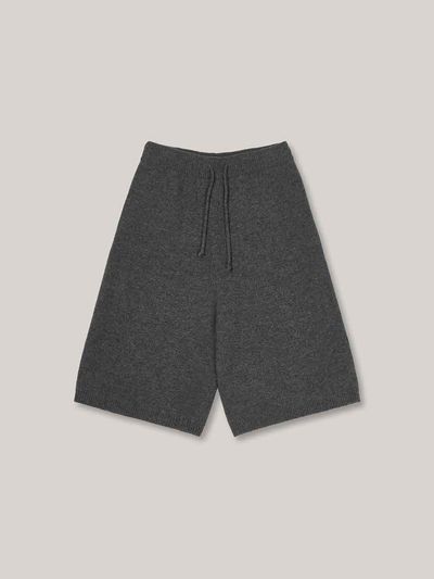 ourmur Whole Garment Wool Knit Shorts [Charcoal]