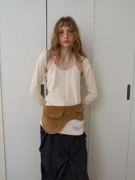 oursaalty Roast Suede Wrap Belt [Camel]