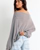 Out From Under Out From Under All Nighter Striped Off-The-Shoulder Sweatshirt in Blue Stripe, Women's at Urban Outfitters - 4
