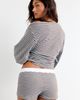 Out From Under Out From Under All Nighter Striped Sleep Shortie in Blue, Women's at Urban Outfitters - 4