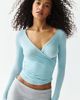 Out From Under Out From Under All Wrapped Up Surplice Long Sleeve Top in Brown, Women's at Urban Outfitters - 3