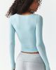 Out From Under Out From Under All Wrapped Up Surplice Long Sleeve Top in Brown, Women's at Urban Outfitters - 5