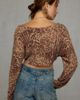 Out From Under Out From Under Annie Twist-Front Cropped Sweater in Brown, Women's at Urban Outfitters - 4