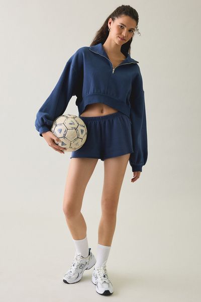 Out From Under Out From Under Around The Way Mini Sweat Shorts in Blue, Women's at Urban Outfitters