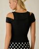 Out From Under Out From Under Bec Asymmetric Cold Shoulder Layered Tee in Black, Women's at Urban Outfitters - 3