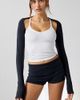 Out From Under Out From Under Bec Ballet Long Sleeve Shrug Top in Jet Black, Women's at Urban Outfitters - 1