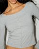 Out From Under Out From Under Bec Fitted Cardigan in Grey, Women's at Urban Outfitters - 2