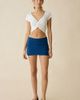 Out From Under Out From Under Bec Foldover Low-Rise Mini Skort in Blue, Women's at Urban Outfitters - 2