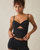 Out From Under Out From Under Bec Twist-Front Cropped Cami in Black, Women's at Urban Outfitters - 1