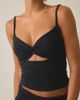 Out From Under Out From Under Bec Twist-Front Cropped Cami in Black, Women's at Urban Outfitters - 3