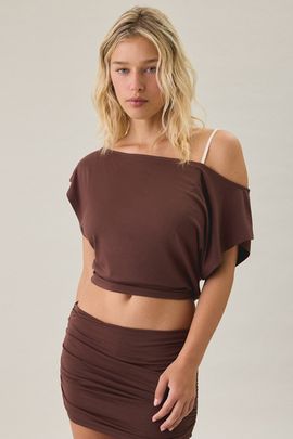 Out From Under Out From Under Bid Day Open-Back Crop Top in Light Brown, Women's at Urban Outfitters