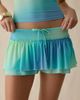Out From Under Out From Under Blossom Tiered Ruffle Trim Mesh Mini Skort in Green, Women's at Urban Outfitters - 1