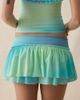 Out From Under Out From Under Blossom Tiered Ruffle Trim Mesh Mini Skort in Green, Women's at Urban Outfitters - 3