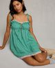 Out From Under Out From Under Cat Nap Cotton Babydoll Mini Dress in Light Blue, Women's at Urban Outfitters - 4
