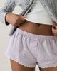 Out From Under Out From Under Checked Out Lace Trim Cotton Boxer Micro Shorts in Pink Check, Women's at Urban Outfitters - 1