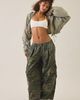 Out From Under Out From Under Cloud 9 Cinched Zip-Up Nylon Jacket in Stone, Women's at Urban Outfitters - 2