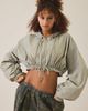 Out From Under Out From Under Cloud 9 Cinched Zip-Up Nylon Jacket in Stone, Women's at Urban Outfitters - 3