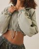 Out From Under Out From Under Cloud 9 Cinched Zip-Up Nylon Jacket in Stone, Women's at Urban Outfitters - 4
