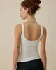 Out From Under Out From Under College Sweetheart Ruched Seamless Knit Tank Top in White, Women's at Urban Outfitters - 2