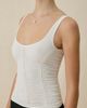 Out From Under Out From Under College Sweetheart Ruched Seamless Knit Tank Top in White, Women's at Urban Outfitters - 3