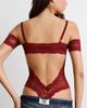 Out From Under Out From Under Countess Open-Back Sheer Lace Bodysuit in Black, Women's at Urban Outfitters - 2