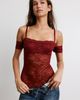 Out From Under Out From Under Countess Open-Back Sheer Lace Bodysuit in Black, Women's at Urban Outfitters - 4