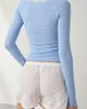 Out From Under Out From Under Diana Layering Lace-Trim Henley Top in Ivory, Women's at Urban Outfitters - 4