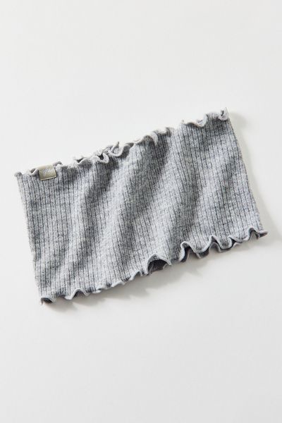 Out From Under Out From Under Diana Lettuce Edge Soft Headband in Grey, Women's at Urban Outfitters