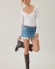 Out From Under Out From Under Diana Plunging Lace Trim Long Sleeve Top in White, Women's at Urban Outfitters - 4