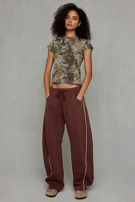 Out From Under Out From Under Essential Barrel Leg 2.0 Sweatpants in Snakeskin, Women's at Urban Outfitters