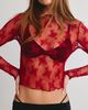 Out From Under Out From Under Firecracker Sheer Lace Mockneck Long Sleeve Top in Black, Women's at Urban Outfitters - 1