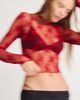 Out From Under Out From Under Firecracker Sheer Lace Mockneck Long Sleeve Top in Black, Women's at Urban Outfitters - 3