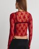 Out From Under Out From Under Firecracker Sheer Lace Mockneck Long Sleeve Top in Black, Women's at Urban Outfitters - 5