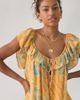 Out From Under Out From Under Golden Hour Ruffle Swing Romper in Orange, Women's at Urban Outfitters - 2