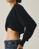 Out From Under Out From Under Julia Twist Plunging V-Neck Cropped Sweater in Grey, Women's at Urban Outfitters - 3
