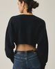 Out From Under Out From Under Julia Twist Plunging V-Neck Cropped Sweater in Grey, Women's at Urban Outfitters - 4