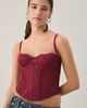 Out From Under Out From Under Modern Romance Lace Trim Corset in Black, Women's at Urban Outfitters - 5