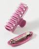 Out From Under Out From Under Patterned Claw Clip & Barrette Set in Pink, Women's at Urban Outfitters - 3