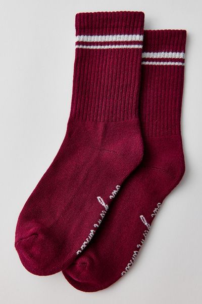 Out From Under Out From Under Quinn Athletic Socks in Pomegranate, Women's at Urban Outfitters