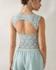 Out From Under Out From Under Romy Jacquard Seamless Cap Sleeve Top in Green Blue, Women's at Urban Outfitters - 4