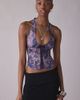 Out From Under Out From Under Sasha Lace-Up Plunging Halter Neck Corset Top in Purple, Women's at Urban Outfitters - 1
