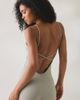 Out From Under Out From Under Saturday Sculpt Twist-Front Athletic Romper in Stone, Women's at Urban Outfitters - 1