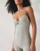 Out From Under Out From Under Saturday Sculpt Twist-Front Athletic Romper in Stone, Women's at Urban Outfitters - 2