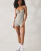 Out From Under Out From Under Saturday Sculpt Twist-Front Athletic Romper in Stone, Women's at Urban Outfitters - 3