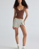 Out From Under Out From Under Show Off Slit Mini Skort in Stone, Women's at Urban Outfitters - 1