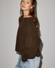 Out From Under Out From Under So Soft Oversized Off-The-Shoulder Sweater in Chocolate, Women's at Urban Outfitters - 2